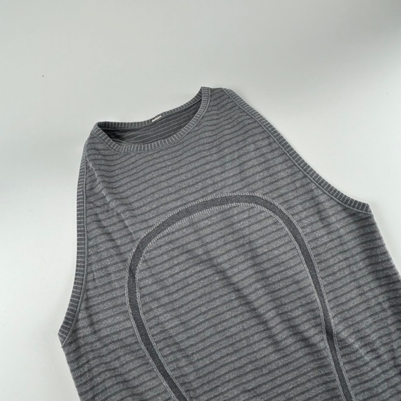 Lululemon Tops - Lululemon WMNS 6 Swiftly Tech Racerback Tank Top 2.0 Grey Striped Athletic Gym